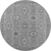 Round Oriental Gray Traditional Rug, urb798gry