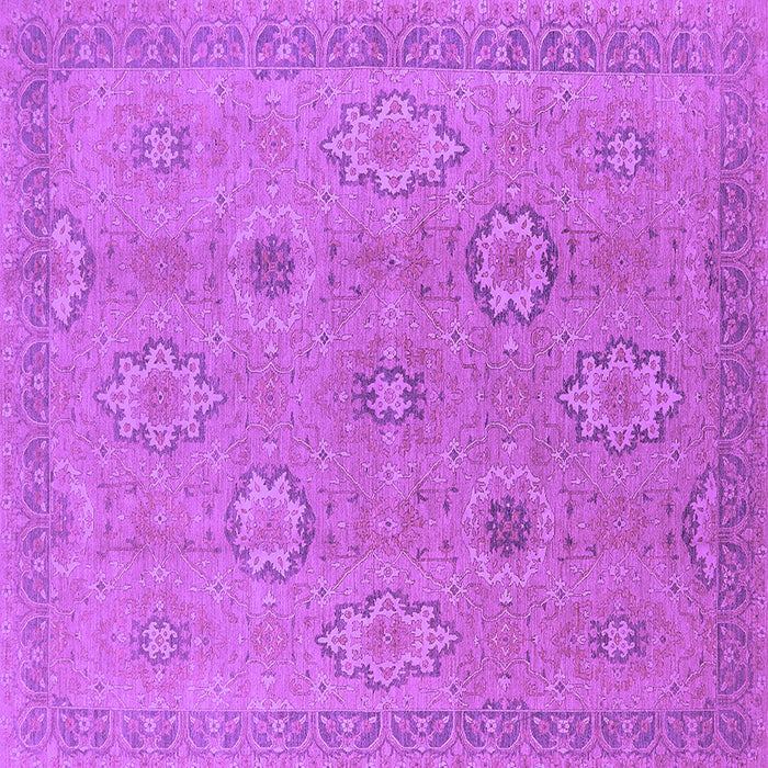 Square Machine Washable Oriental Purple Traditional Area Rugs, wshurb798pur