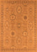 Machine Washable Oriental Orange Traditional Area Rugs, wshurb798org