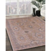 Machine Washable Industrial Modern Dark Almond Brown Rug in a Family Room, wshurb798