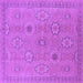 Square Oriental Purple Traditional Rug, urb798pur