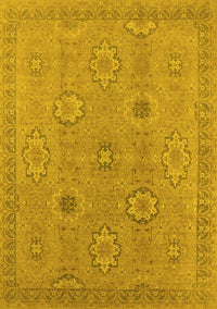 Oriental Yellow Traditional Rug, urb798yw