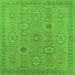 Square Oriental Green Traditional Rug, urb798grn
