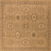Square Oriental Brown Traditional Rug, urb798brn