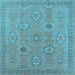 Square Oriental Light Blue Traditional Rug, urb798lblu