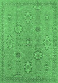 Oriental Emerald Green Traditional Rug, urb798emgrn