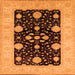 Square Oriental Orange Traditional Rug, urb799org