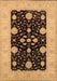 Machine Washable Oriental Brown Traditional Rug, wshurb799brn
