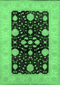 Oriental Emerald Green Traditional Rug, urb799emgrn