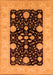 Machine Washable Oriental Orange Traditional Area Rugs, wshurb799org
