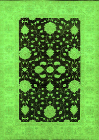 Oriental Green Traditional Rug, urb799grn