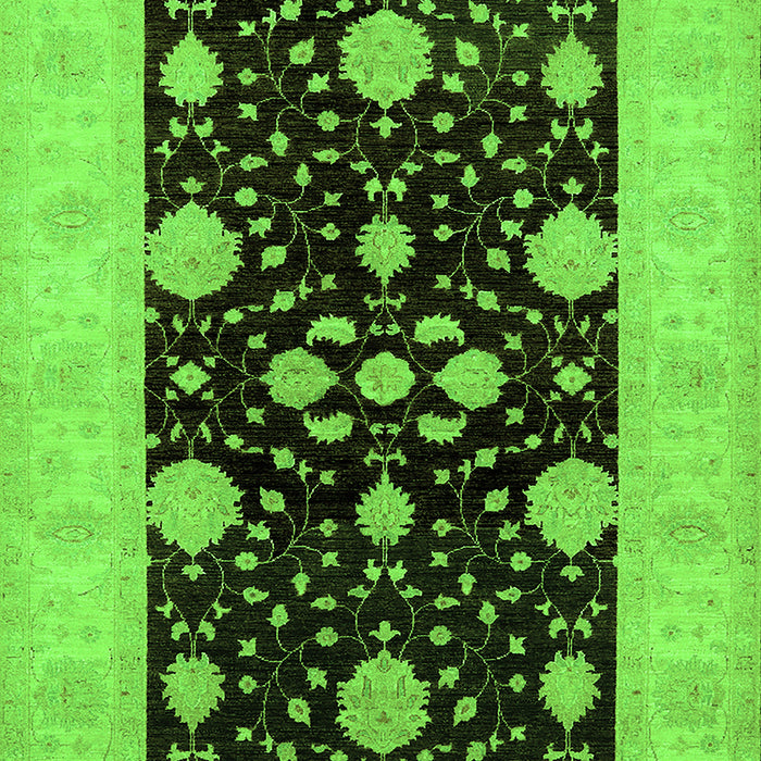 Oriental Green Traditional Rug, urb799grn