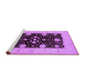 Sideview of Machine Washable Oriental Purple Traditional Area Rugs, wshurb799pur