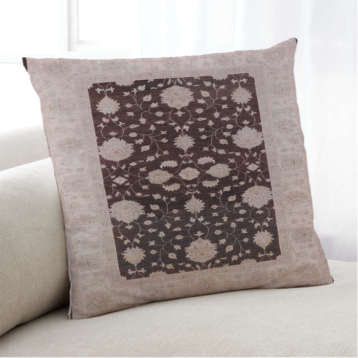 Lifestyle Image of Mid-Century Modern Urban Square Rose Pink Throw Pillow, 18 inch by 18 inch, pwurb799