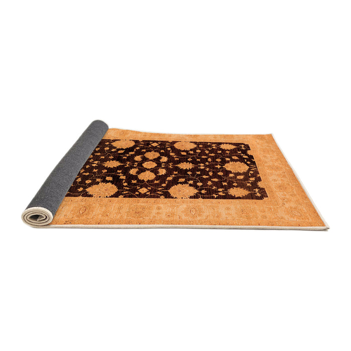 Sideview of Oriental Orange Traditional Rug, urb799org