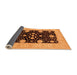 Sideview of Oriental Orange Traditional Rug, urb799org