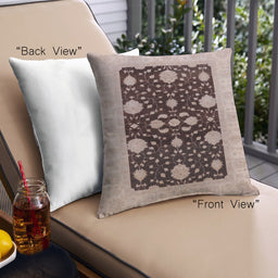 Front View of Mid-Century Modern Urban Square Rose Pink Throw Pillow, 18 inch by 18 inch, pwurb799