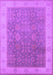 Machine Washable Oriental Purple Traditional Area Rugs, wshurb800pur