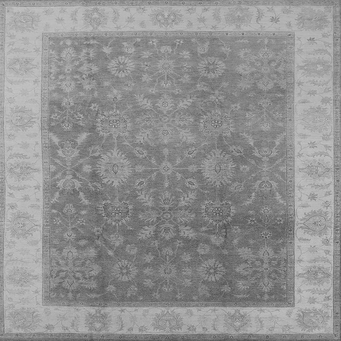Square Machine Washable Oriental Gray Traditional Rug, wshurb800gry