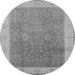 Round Oriental Gray Traditional Rug, urb800gry