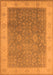 Machine Washable Oriental Orange Traditional Area Rugs, wshurb800org