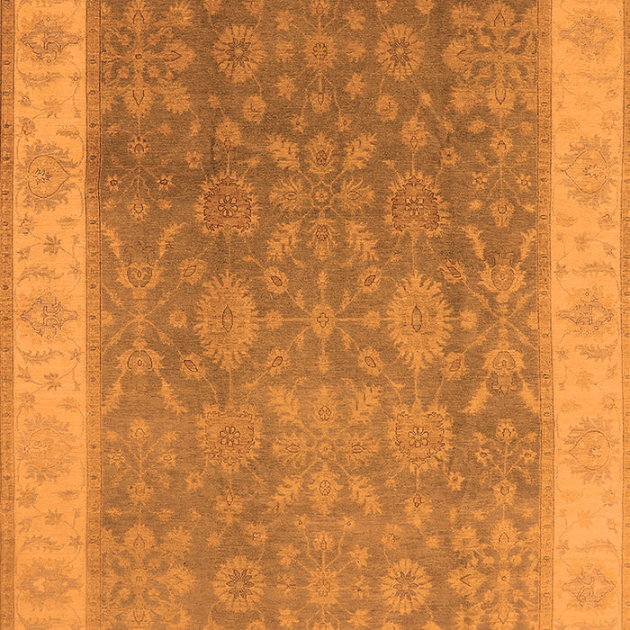 Machine Washable Oriental Orange Traditional Area Rugs, wshurb800org