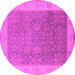 Round Oriental Pink Traditional Rug, urb800pnk