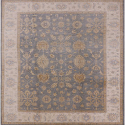 Square Mid-Century Modern Rose Purple Oriental Rug, urb800