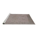 Sideview of Machine Washable Industrial Modern Rose Dust Purple Rug, wshurb801