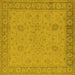 Square Oriental Yellow Industrial Rug, urb801yw