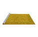 Sideview of Machine Washable Oriental Yellow Industrial Rug, wshurb801yw