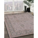 Machine Washable Industrial Modern Rose Dust Purple Rug in a Family Room, wshurb801