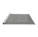 Sideview of Machine Washable Oriental Gray Industrial Rug, wshurb801gry
