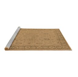 Sideview of Machine Washable Oriental Brown Industrial Rug, wshurb801brn