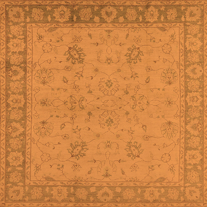 Square Oriental Orange Industrial Rug, urb801org