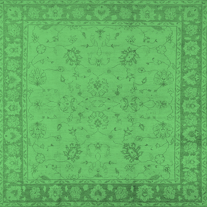Square Oriental Emerald Green Industrial Rug, urb801emgrn