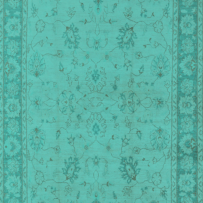 Machine Washable Oriental Turquoise Industrial Area Rugs, wshurb801turq