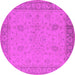 Round Oriental Pink Industrial Rug, urb801pnk