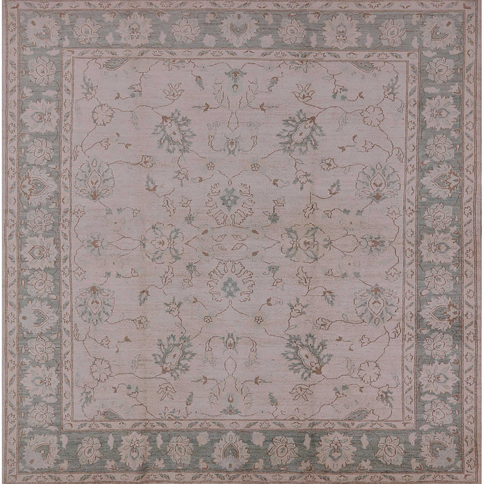 Square Mid-Century Modern Rose Purple Oriental Rug, urb801