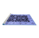 Sideview of Machine Washable Oriental Blue Traditional Rug, wshurb802blu