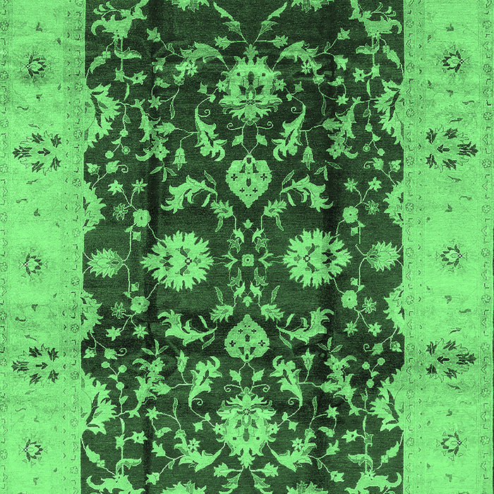 Oriental Emerald Green Traditional Rug, urb802emgrn