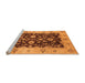 Sideview of Machine Washable Oriental Orange Traditional Area Rugs, wshurb802org