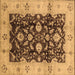 Square Oriental Brown Traditional Rug, urb802brn