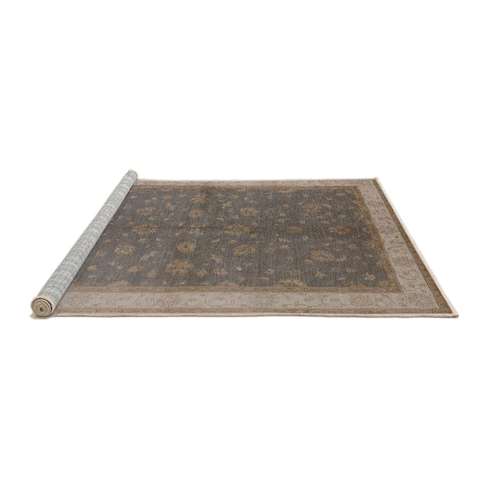 Sideview of Machine Washable Industrial Modern Puce Purple Rug, wshurb803