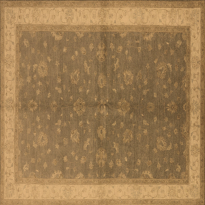 Square Oriental Brown Industrial Rug, urb803brn