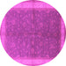 Round Oriental Pink Industrial Rug, urb803pnk