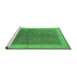 Sideview of Machine Washable Oriental Emerald Green Industrial Area Rugs, wshurb803emgrn