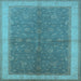 Square Oriental Light Blue Industrial Rug, urb803lblu