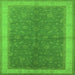 Square Oriental Green Industrial Rug, urb803grn