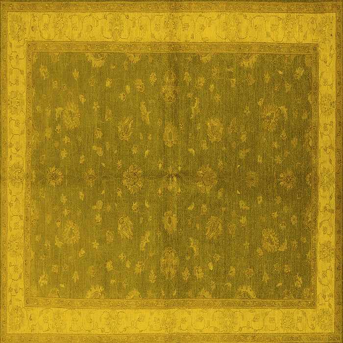 Square Oriental Yellow Industrial Rug, urb803yw